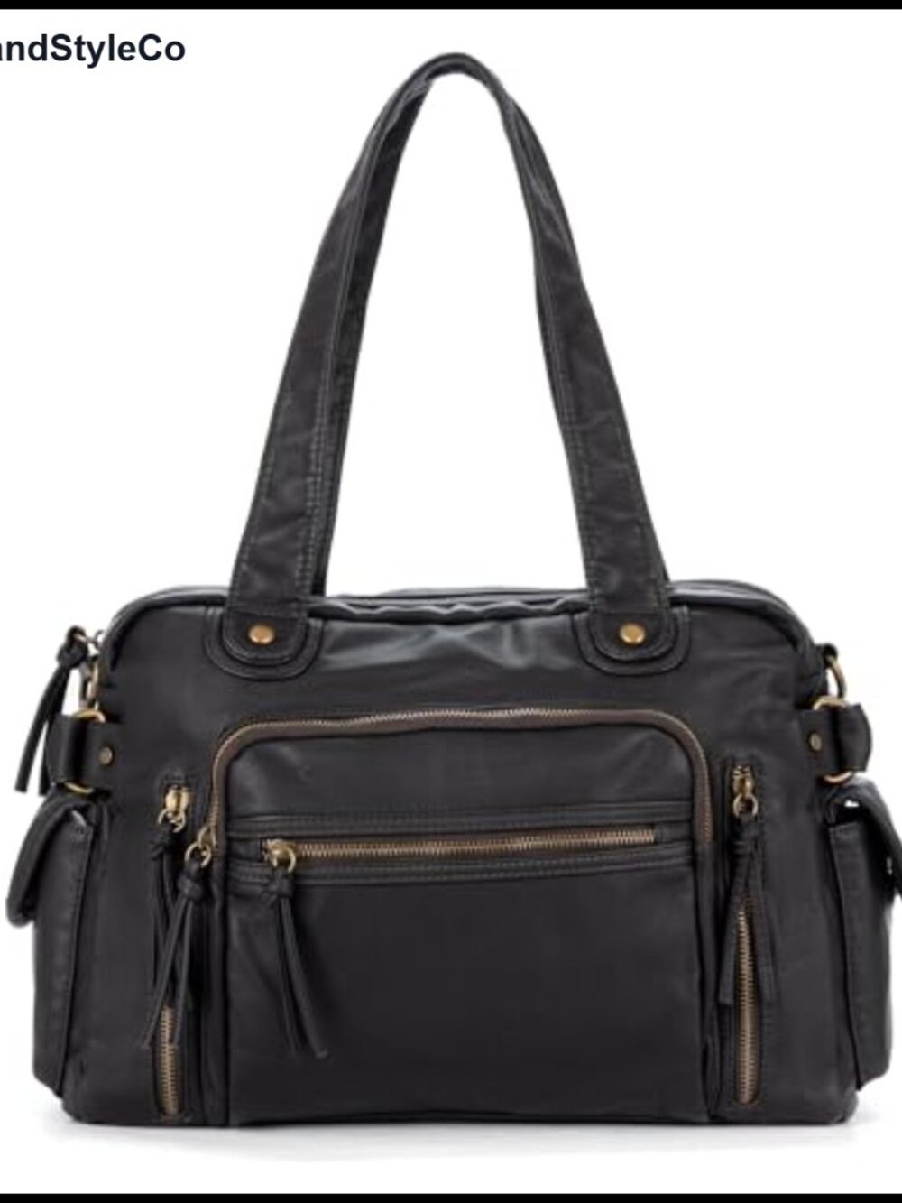 Large Faux Leather Hobo Shoulder Bag - Vintage Y2K Slouchy Tote Purse
